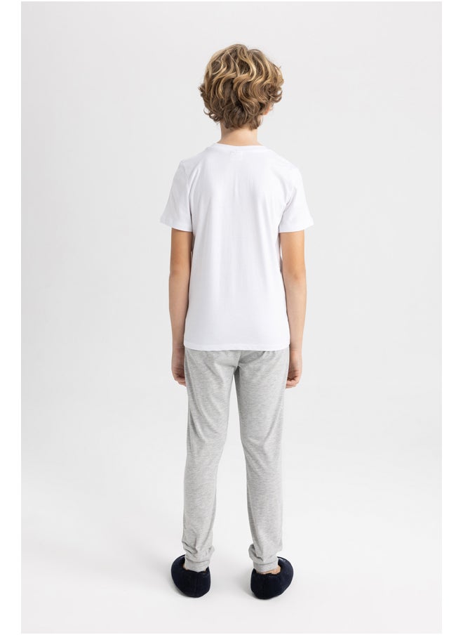 DeFacto - Boy Regular Fit Crew Neck Knitted Pyjamas -2 Pieces - Image 1