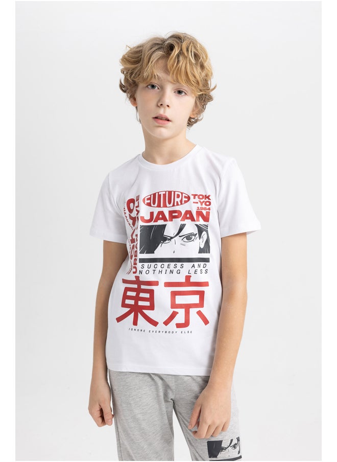 DeFacto - Boy Regular Fit Crew Neck Knitted Pyjamas -2 Pieces - Image 1