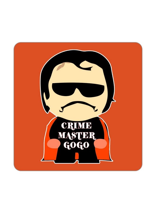ASHVAH Crime Master gogo Print/Typography Tea/Coffee Mug/Designer Handmade Wooden Coaster Set for Home Kitchen, Office Desk - Set of 4 - Square: 10cm - Image 4