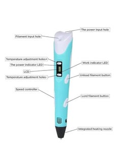 Executive LLC Image Create Print Upgraded 3D Pen Blue Smart Intelligent Drawing doodler 3D Pen for Teens Adults Creators  - Image 2