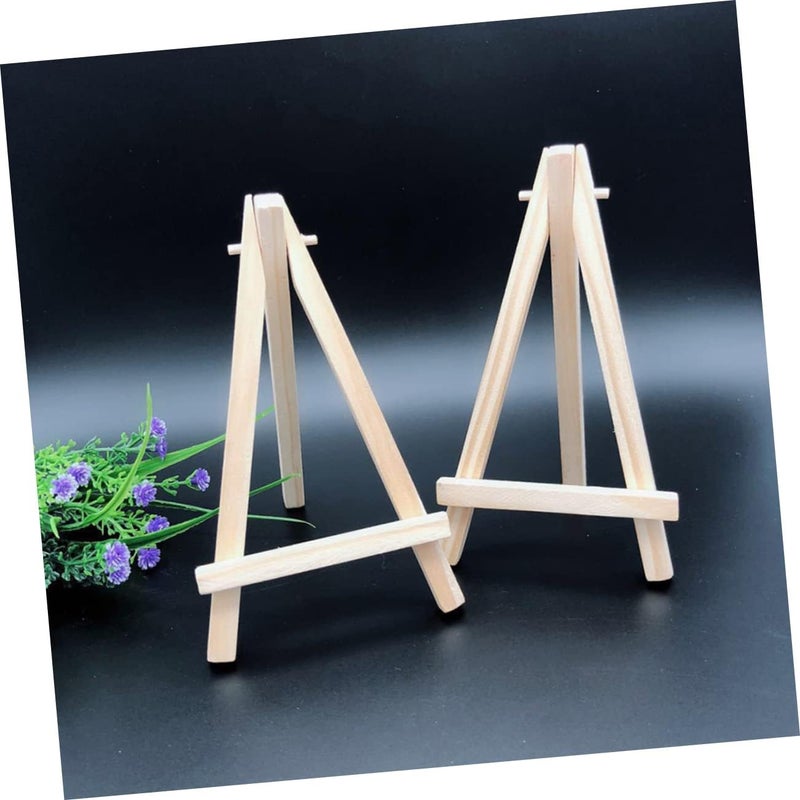 EXCEART 15pcs Mini Triangle Easel Display Stand Durable Wooden Painting Holder for Home Studio Lightweight Desktop Art Easel Students and Beginners - Image 5