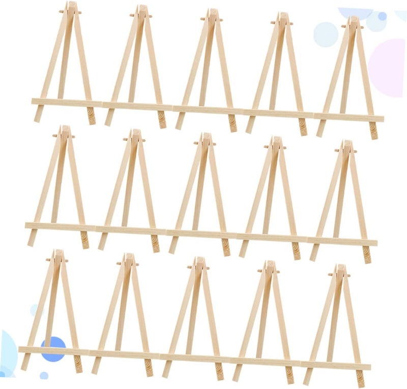 EXCEART 15pcs Mini Triangle Easel Display Stand Durable Wooden Painting Holder for Home Studio Lightweight Desktop Art Easel Students and Beginners - Image 3