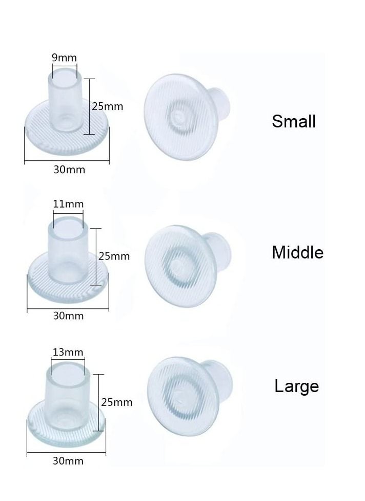Generic - 30 Pairs Clear High Heel Protectors for Shoes, Stoppers for Walking on Grass, Small/Middle/Large - Image 1
