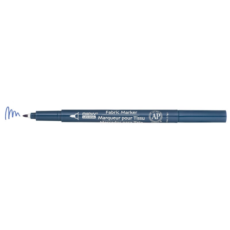 Uchida 522-C-33 Marvy Fine Point Fabric Marker, Navy - Image 2