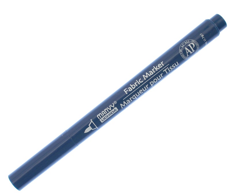 Uchida 522-C-33 Marvy Fine Point Fabric Marker, Navy - Image 1