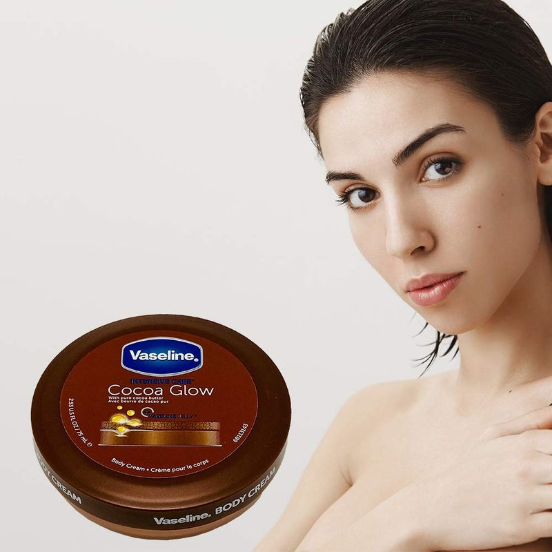 Vaseline Intensive Care Glow Body Cream - Cocoa by Vaseline for Unisex - 2.53 oz Body Cream - Image 3