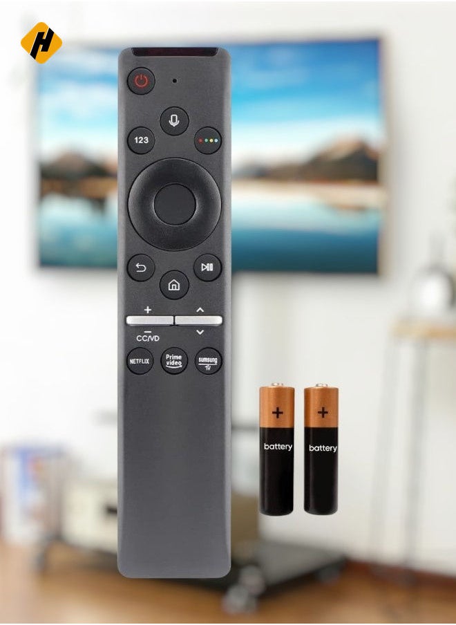 HuHa - BN59-01330G Universal Voice Remote Control for Samsung Smart TV – Bluetooth, Mic, and Compatibility with Samsung LED Ultra HDR 4K Crystal UHD Curved Smart TV, Netflix, Prime Video, Samsung Plus - Image 1