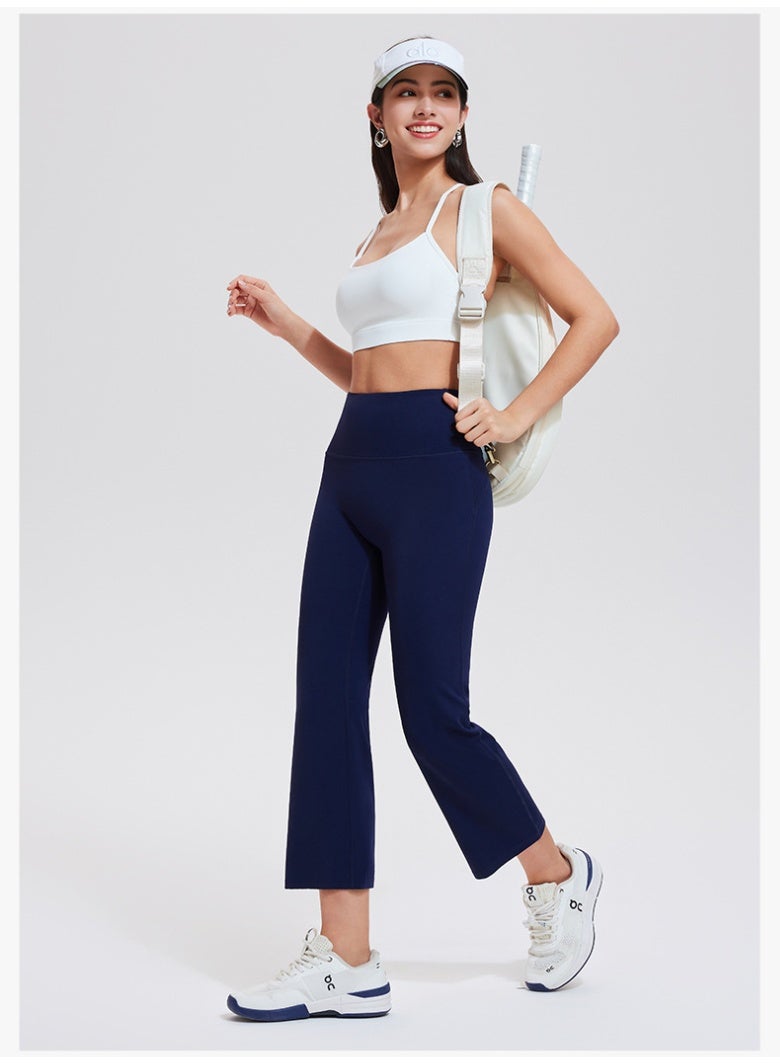High Waist Buttock Lifting Flared Sports Fitness Yoga Wide Leg Pants  - Image 3