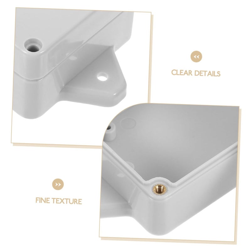 صندوق توصيل كهربائي خارجي من البلاستيك الأبيض - 2 قطعة - صندوق توصيل للإلكترونيات - Image 4