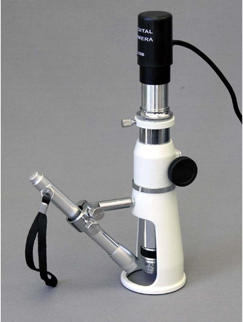 AmScope AmScope H2510 Handheld Stand Measuring Microscope 20x50x100x Magnification 17mm Field of View Includes Pen Light  - Image 5