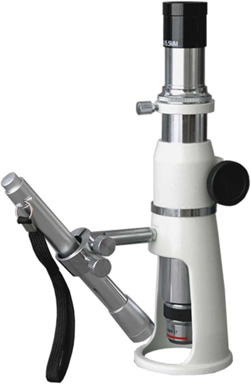 AmScope AmScope H2510 Handheld Stand Measuring Microscope 20x50x100x Magnification 17mm Field of View Includes Pen Light  - Image 1