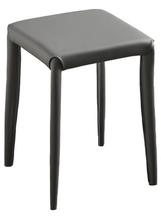 Stackable Stools 35x35x46cm Square Dining Chair with Sponge Seat Soft Bar Stool with Metal Frame Cover PU Leather for Home Office Classrooms - Grey - pzsku/ZF265FE7ABABAD53D47C6Z/45/_/1734867055/69e3f8f1-c597-46c2-a564-110b087d2864