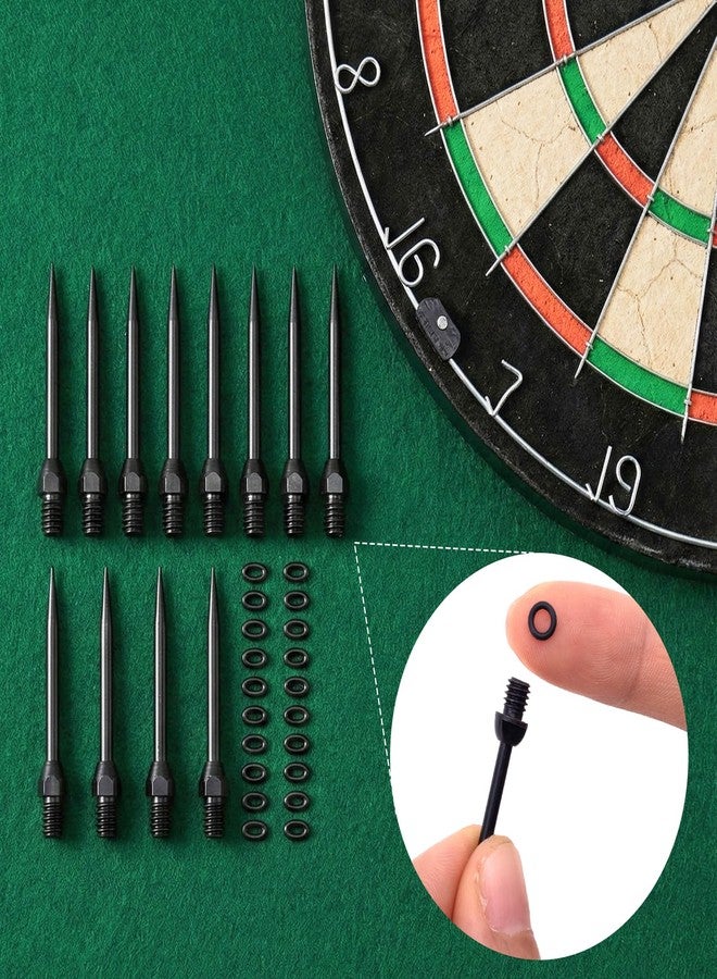 Winsyison 16pcs Steel Dart Tips Points Set, 6pcs Dart Tips Points with 10pcs O Type Rubber Rings, Nonslip Conversion Points Tools Accessories for Dartboard Extra Flight Leisure Sports Game Room- Black - Image 5