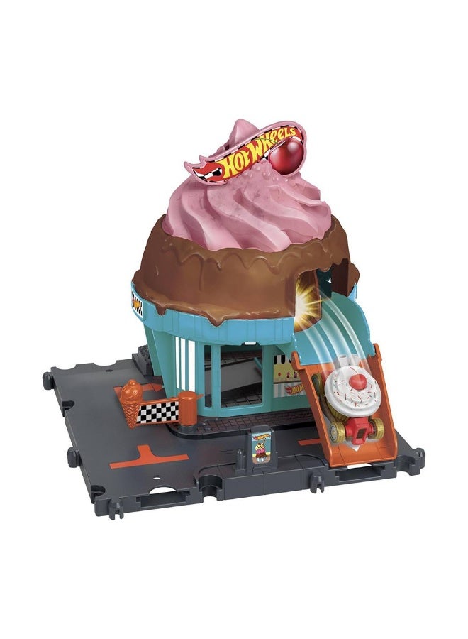 Hot Wheels مجموعة هوت ويلز سيتي لننطلق في وسط المدينة مع دوامة الآيس كريم - Image 1