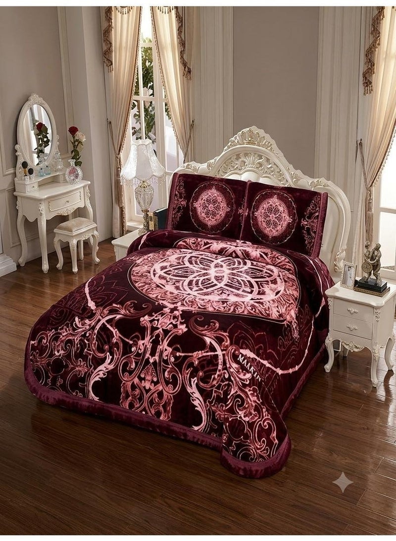 MAARYA MOON BED COVER 4PCS SET KING SIZE SUPER SOFT EMBOSSED - Image 2