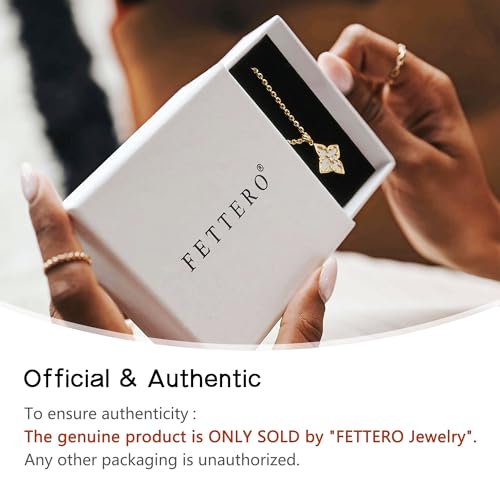 Fettero Gold Clover Necklace for Women Dainty 14K Gold Plated CZ Pendant Necklace Charm Colorful Clover Pendant Lucky Necklaces for Women Jewelry - White Mother of Pearl - Image 5