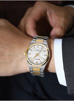 CURREN CURREN 8439M Men Quartz Minimalist Grid Business Watch Stainless Steel Band Alloy Case Fashion Multifunction Wristwatch Abrastion Resistant Glass 3ATM Luminous Display Watch  - Image 5