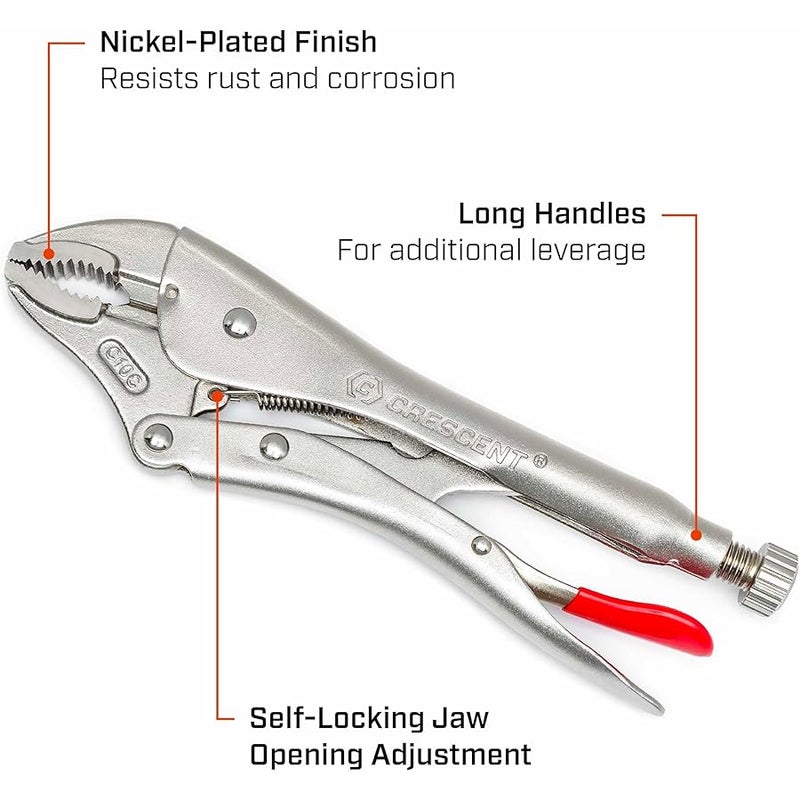 Crescent 5 Pc. Curved and Long Nose Locking Plier Set - CLP5SETN-08 - Image 3