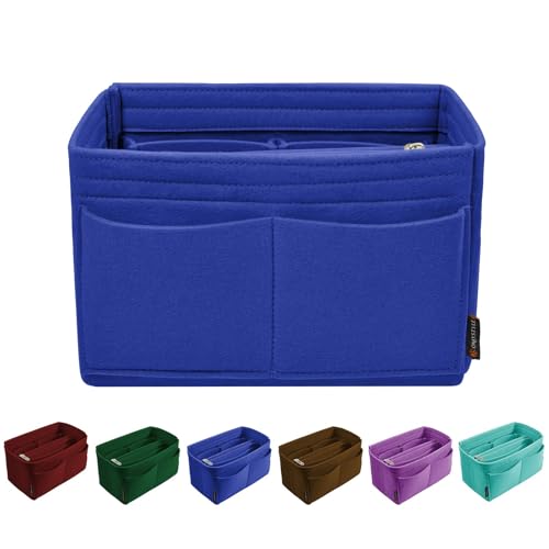 OMYSTYLE Darkblue Large Organizer Insert, Felt Tote Bag Organizer Insert with 5 Sizes, Handbag Dividers for Inside Purse, Compatible with Longchamp, Neverful, Speedy and More - Image 1