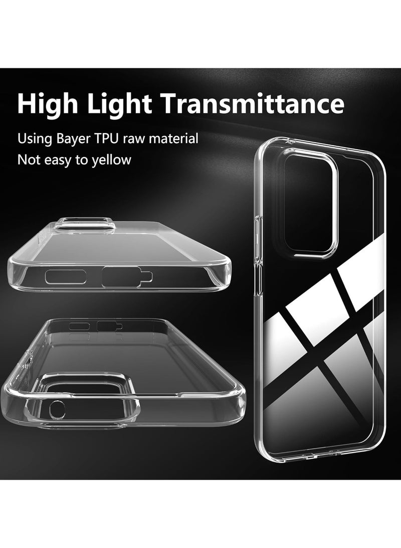 General Case Compatible with Honor 200 Lite 5G, with 1 Pack Tempered Glass Screen Protector, Clear Slim Case Silicone Soft Case  - Image 2