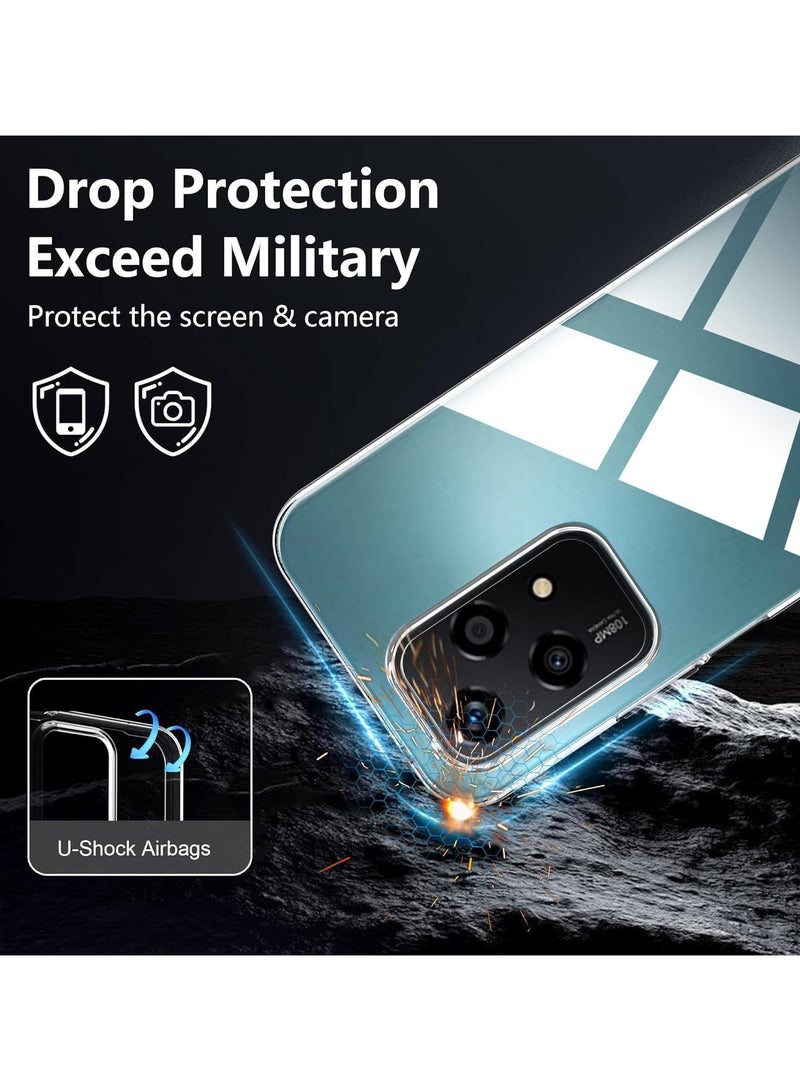 General Case Compatible with Honor 200 Lite 5G, with 1 Pack Tempered Glass Screen Protector, Clear Slim Case Silicone Soft Case  - Image 4