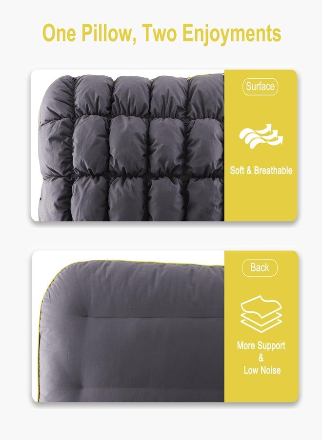 YOUR MOON Fluffy Support Bed Pillow Queen Size, Super Soft Premium Down-Alternative Filling for Sleeping, Luxury Hotel Quality Bed Pillows for Side Sleeper (Gray) - Image 5