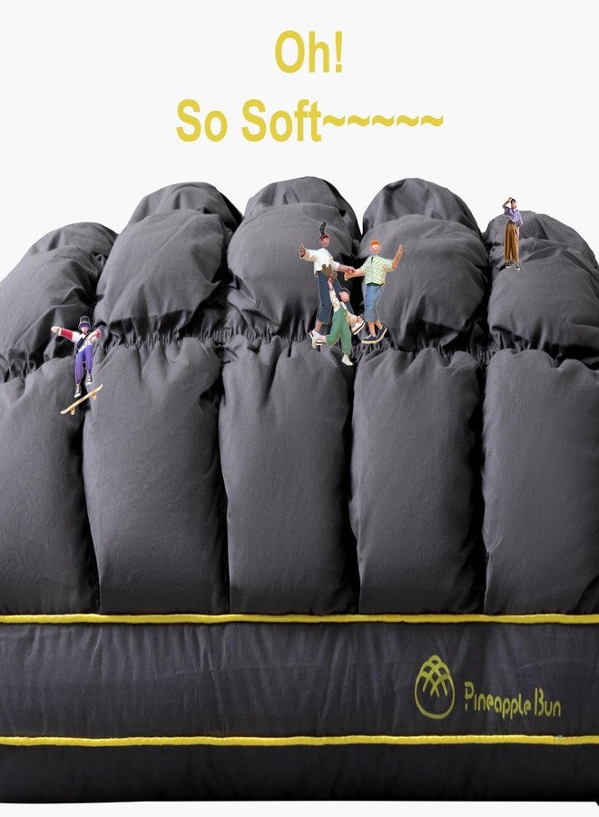 YOUR MOON Fluffy Support Bed Pillow Queen Size, Super Soft Premium Down-Alternative Filling for Sleeping, Luxury Hotel Quality Bed Pillows for Side Sleeper (Gray) - Image 2