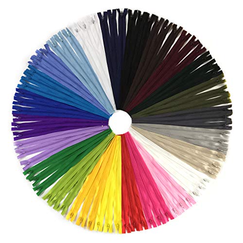 DOITEM 72 x 40 cm16 inches MultiColoured Nylon Reel Pullers for Sewing and Crafting 24 Colours