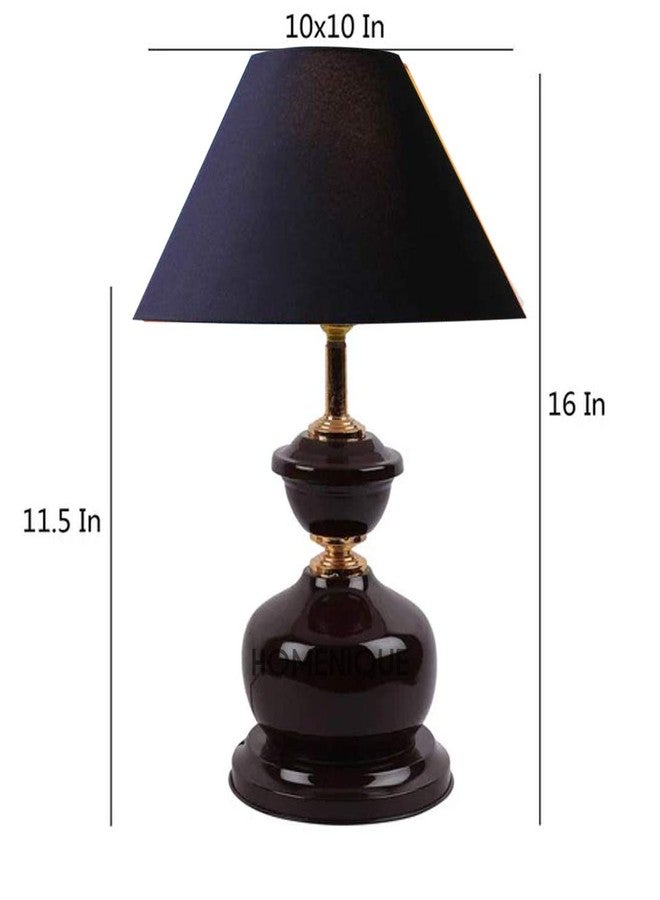 Homenique Traditional Rustic Farmhouse Table Lamp with Fabric Black Shade (Bulb not Included, Black) - Image 2