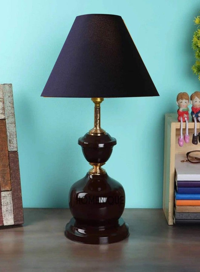 Homenique Traditional Rustic Farmhouse Table Lamp with Fabric Black Shade (Bulb not Included, Black) - Image 3
