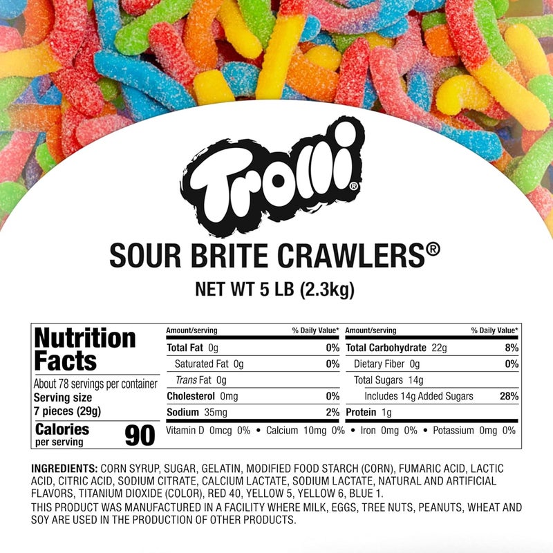 TROLLI حلويات ترولي سور برايت كراولرز - كيس حلوى بالجملة 5 أرطال - Image 2