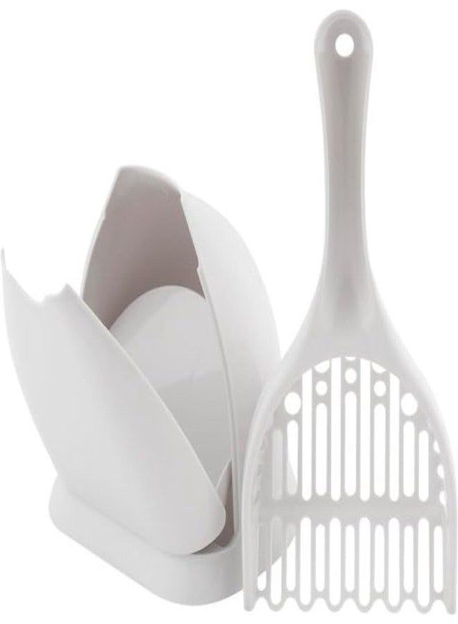 Petmate Scoop N' Hide Cat Litter Scoop with Discreet Litter Scoops Holder; White - Image 4