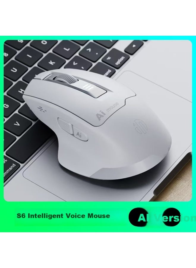 إنفيك Inphic S6 ماوس صوتي لاسلكي بلوتوث ثنائي الوضع قابلة لإعادة الشحن ضوء صوت مريح للجسم ذكاء اصطناعي تحكم صوتي ذكي كتابة ترجمة التعرف مكتب ماوس إصدار الذكاء الاصطناعي - Image 2