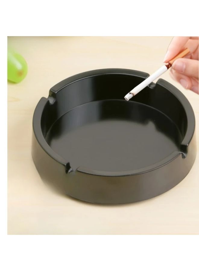 Black Melamine Resin Ashtray Round Anti Slip High Temperature Proof Design - Image 5