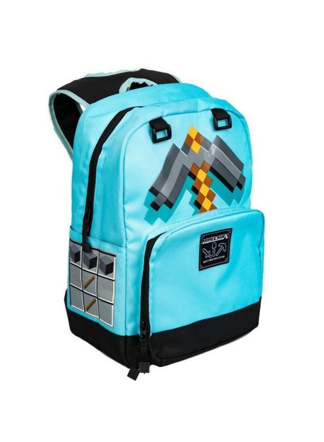 ماين كرافت حقيبة ظهر كريبر من ماينكرافت مع أسلحة معول الماس، حقيبة ظهر للطلاب باسم كريبر