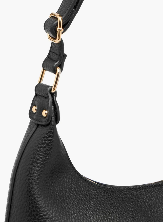 Celeste Textured Shoulder Bag with Zip Closure