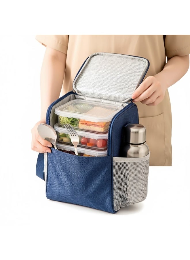 فالمر حقيبة تبريد متعددة الوظائف بسعة كبيرة – حقيبة طعام معزولة لحفظ الحرارة أو البرودة، مثالية للنزهات، التسوق، العمل والمدرسة - Image 2