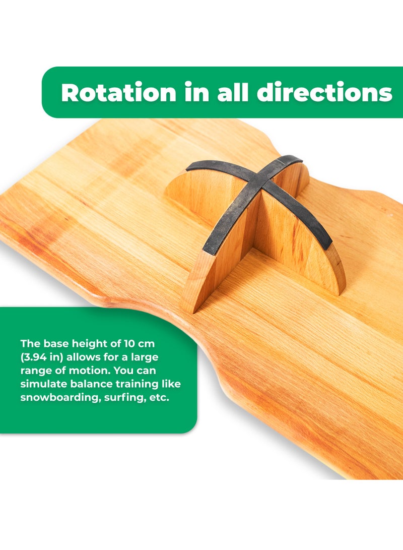 Timbergood Wooden Balance Board – Durable & Versatile Rocker Board for Kids & Adults, Fitness, Yoga & Coordination Training - Image 4