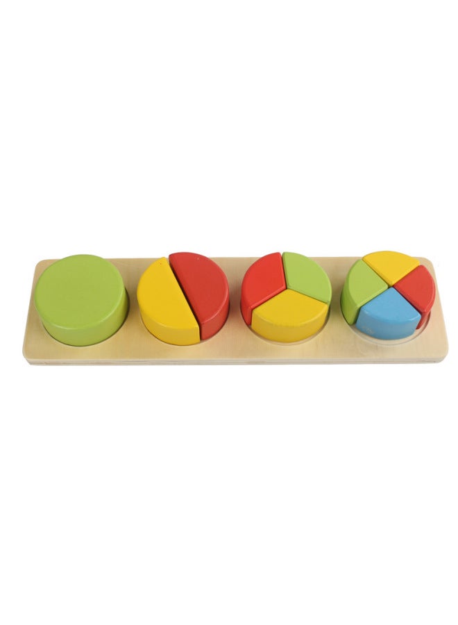Children's Early Education Educational Wooden Toys Geometric Shape Puzzle Shape Matching Product Wholesale-Color:Round - Image 1