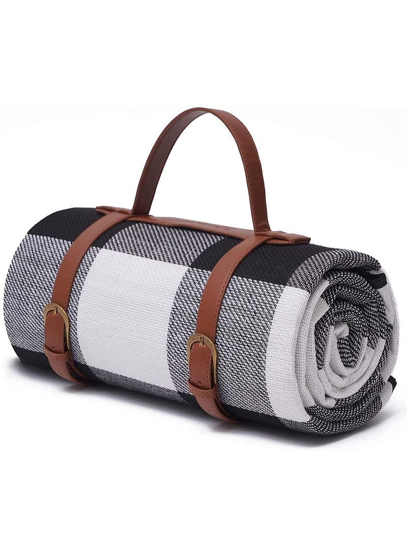 MIXDE Large 79''x79'' Waterproof Picnic Blanket - 3 Layered Foldable Outdoor Picnic Mat Perfect for Park and Beach, Grass/Water Resistant - Beach Blanket/Picnic Blankets - Image 1