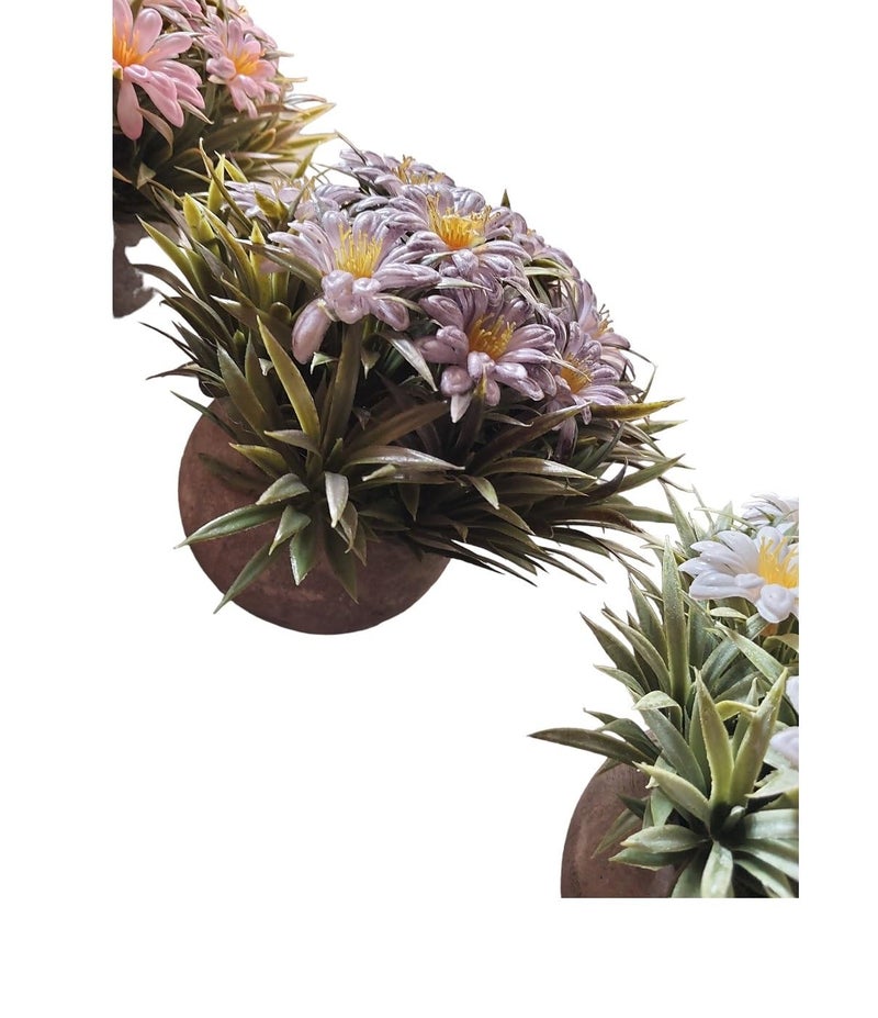 Lilone Set of 2 Artificial Plants with Pot 13 cm x 13 cm Paper Pulp Pot Realistic Look 2xPot_E10 - Image 3