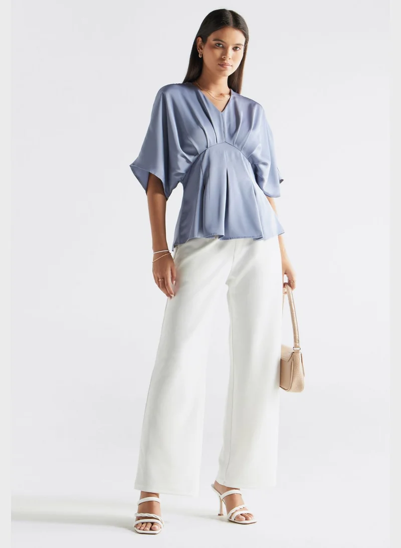 FAV V-Neck Satin Top