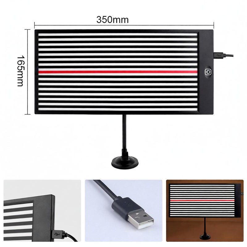 Car LED Stripe Line Board Acrylic Paintless Dent Repairing Tool Reflector Light with 3 Different Brightness Controls & Adjustable Holder USB Line for Car Body Dent Removal - Image 3