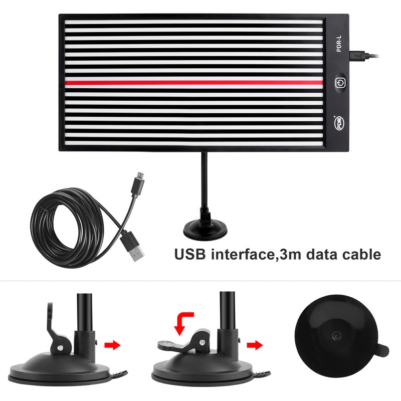 Car LED Stripe Line Board Acrylic Paintless Dent Repairing Tool Reflector Light with 3 Different Brightness Controls & Adjustable Holder USB Line for Car Body Dent Removal - Image 2
