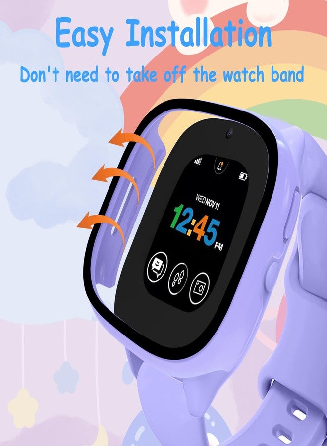 surundo Compatible with Gizmo Watch 3 Screen Protector Case, Hard PC with Tempered Glass High Definition Scratch Resistant Overall Bumper Cover Shell for Verizon Gizmo Watch 3 - Image 3