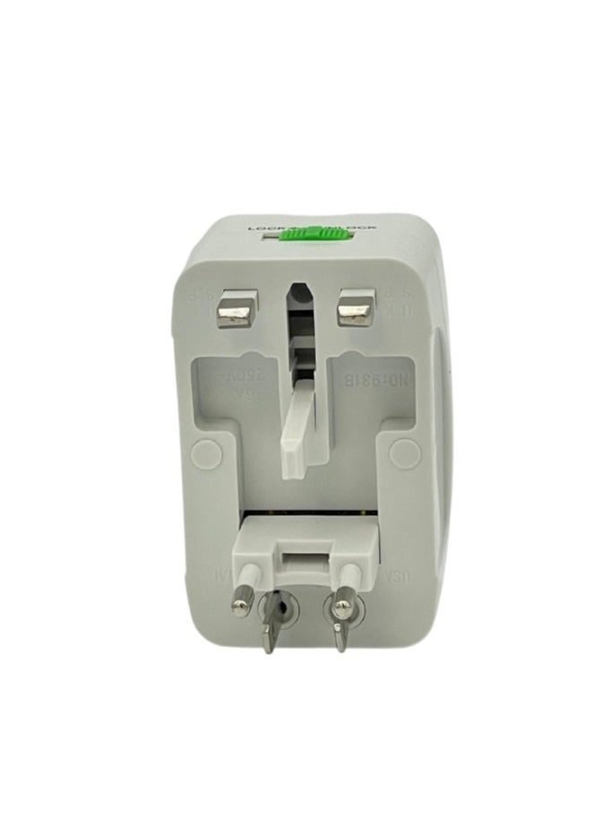 eco vite Eco-Vite Universal Travel Adapter, International Power Plug, All-in-One with Surge Protection, White  - Image 3