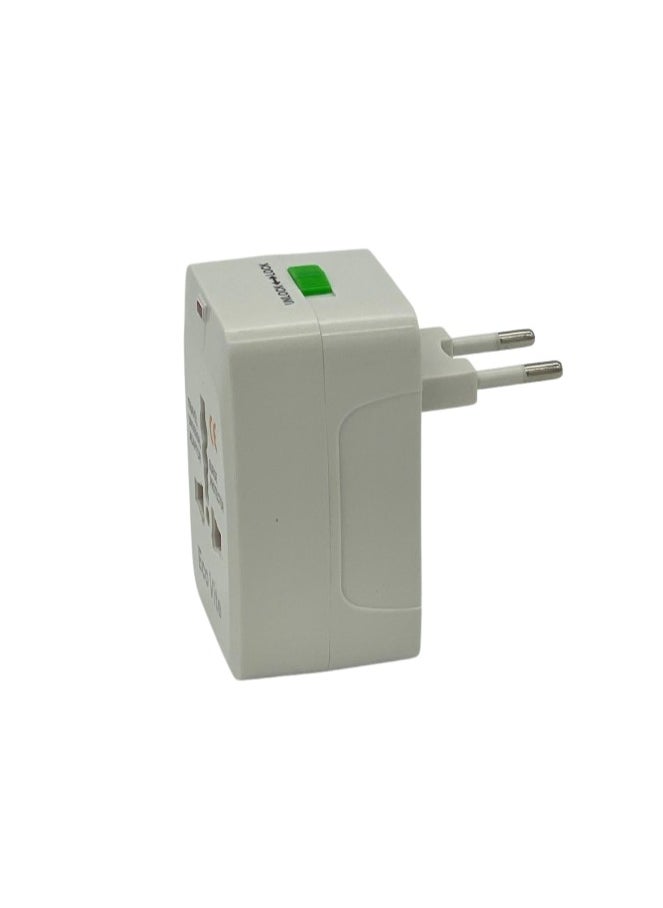 eco vite Eco-Vite Universal Travel Adapter, International Power Plug, All-in-One with Surge Protection, White  - Image 2