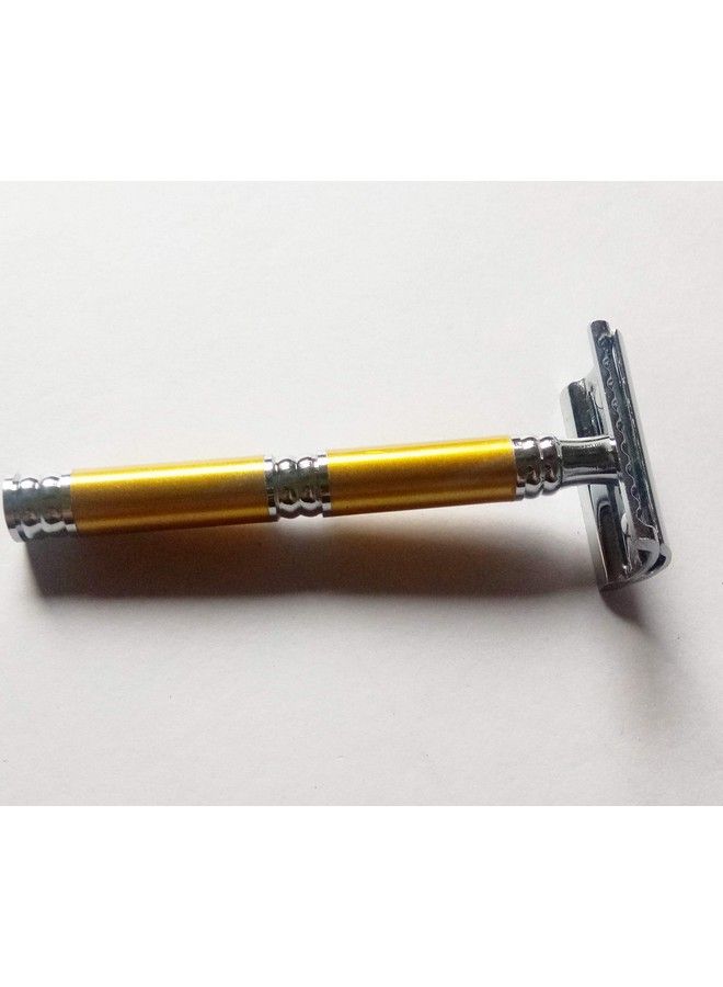 Foreign Holics Perimum Quality Long Handle Golden Safety Razor For Men (Golden) - Image 5