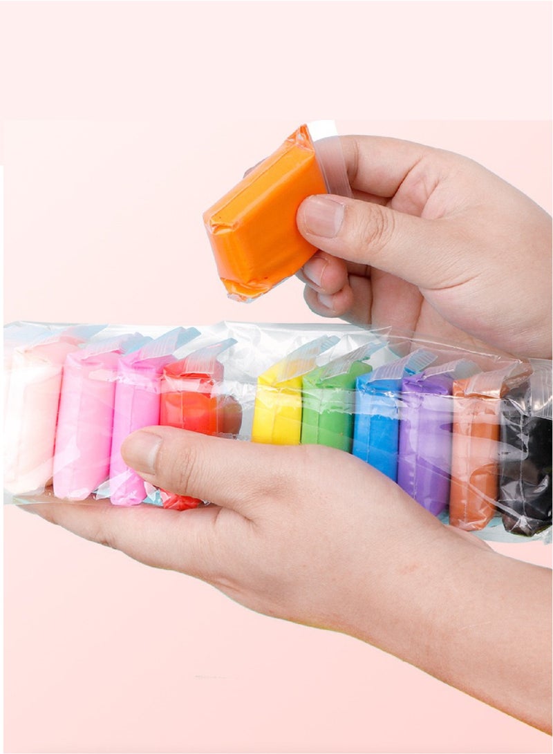 طين حراري 12 لون خفيف للأطفال: صديق للبيئة وغير سام، مجموعة طين نموذج بدون رائحة بتكستشر ناعمة، مش لزج وسهل التشكيل - يعزز الإبداع والمهارات الحركية، ألوان زاهية مش هتبهت. - Image 3