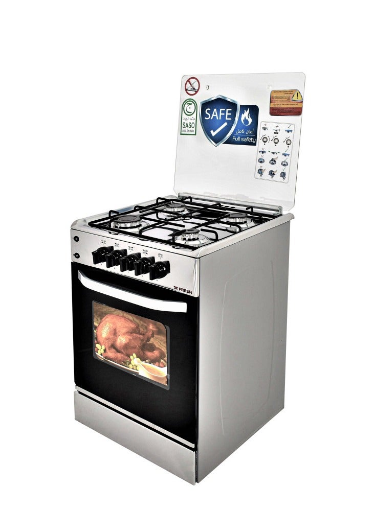 Fresh Gas Oven 4 Burners Size 55 * 55 Steel - FSC5555 - Image 1